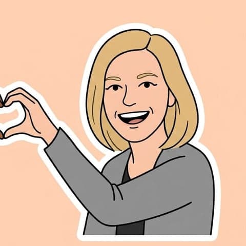 Line-art sticker, two women