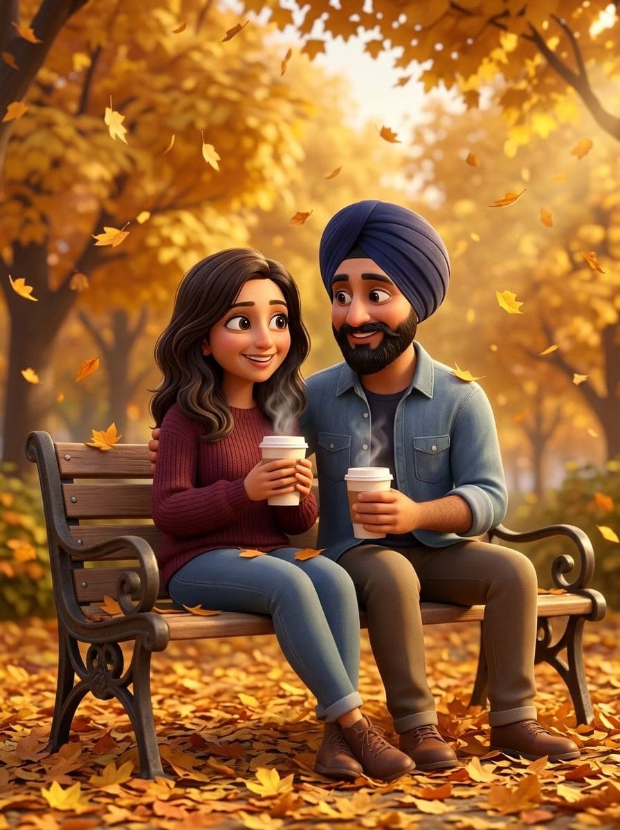 Casal de filme de animação 3D