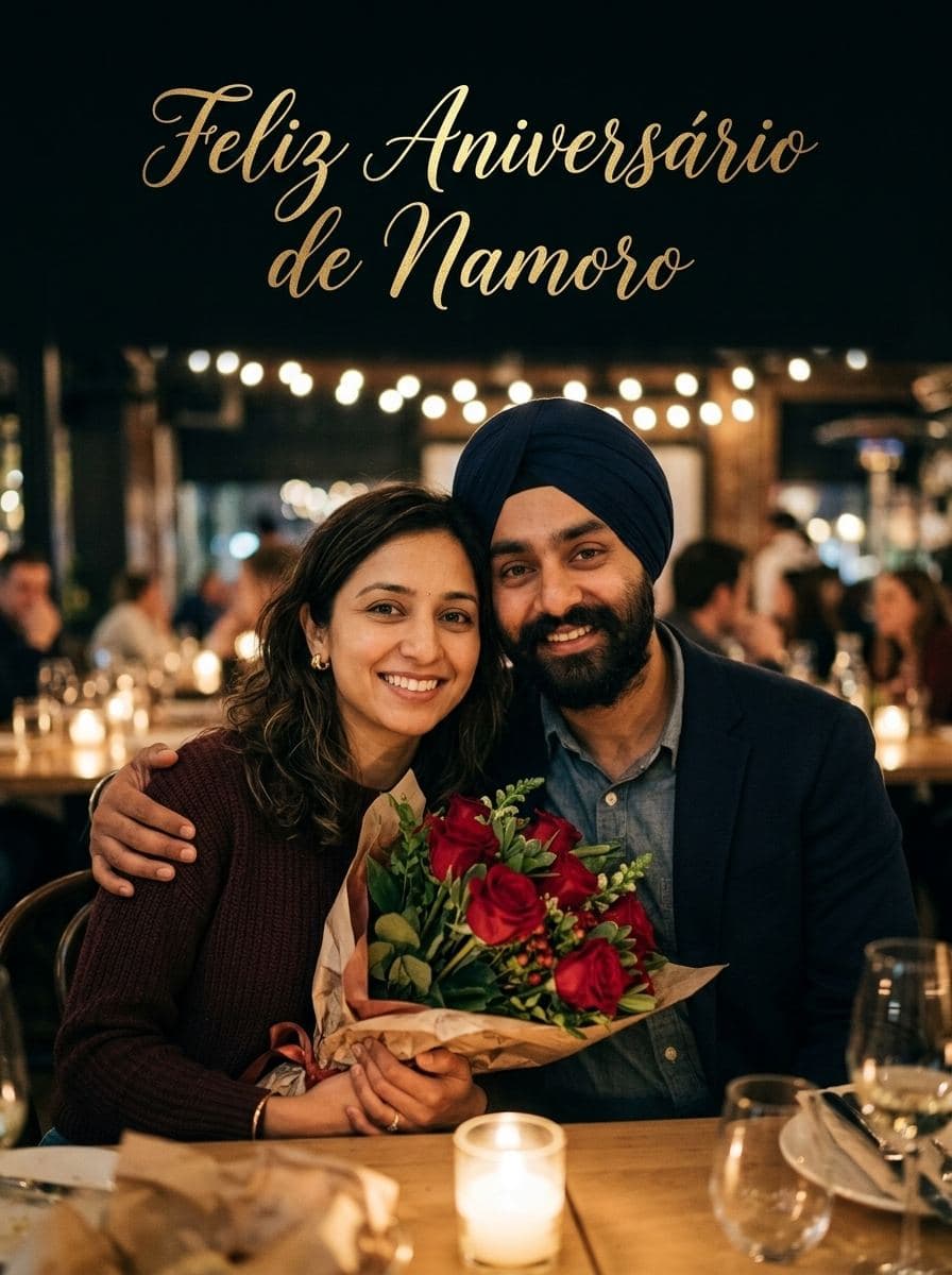 Cartão de aniversário de namoro