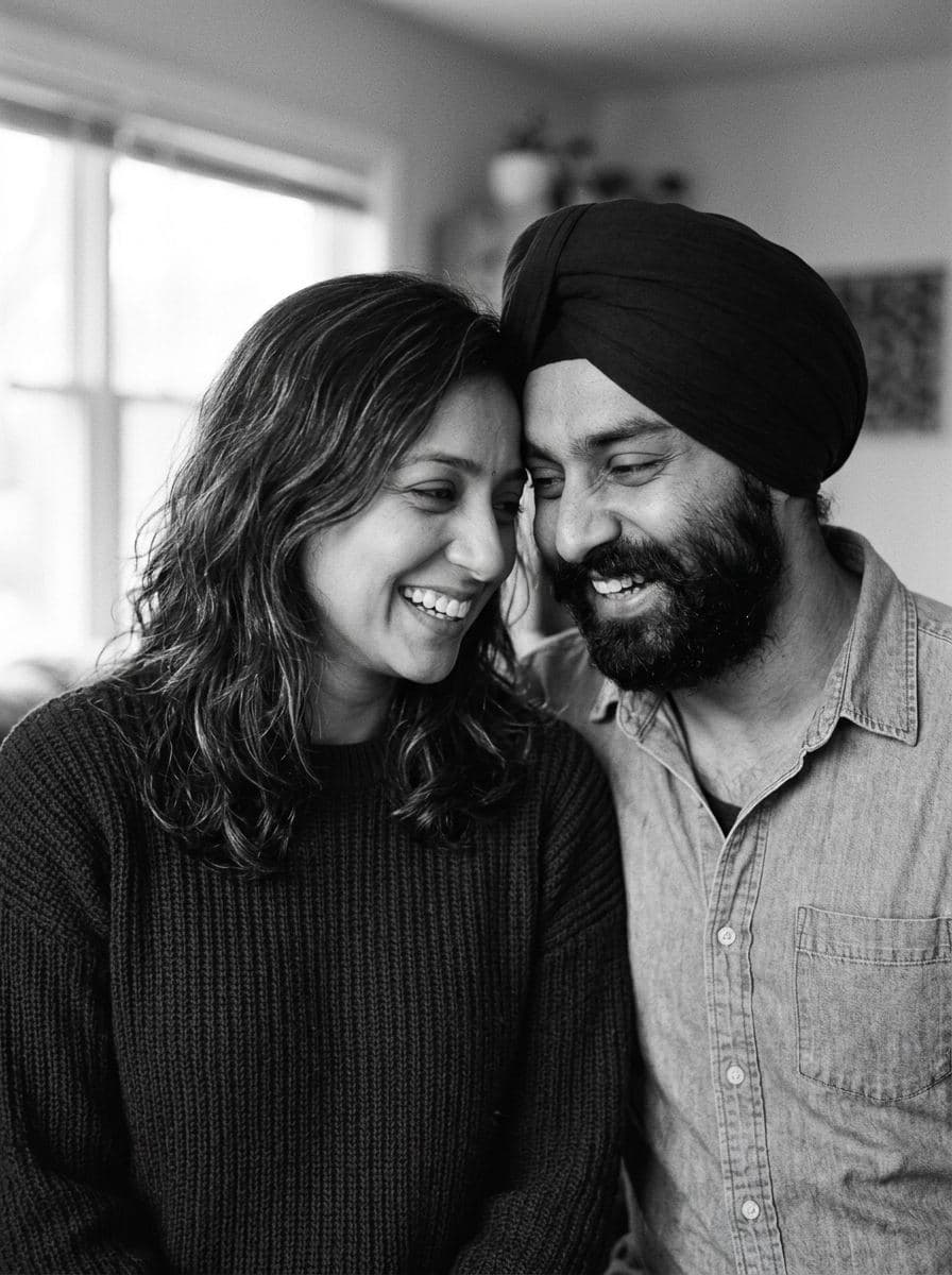Black and white film portrait