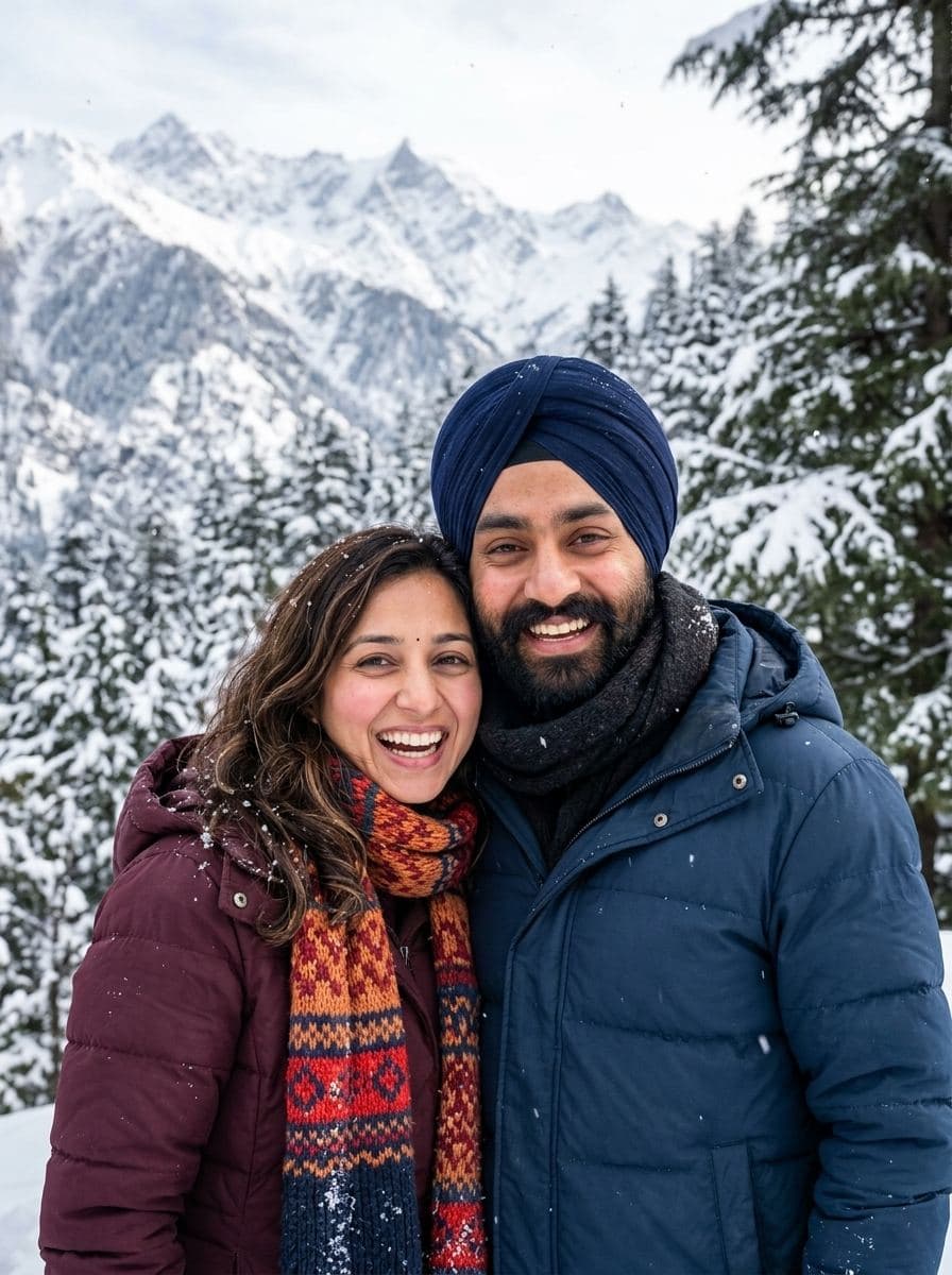 Snow in the Himalayas