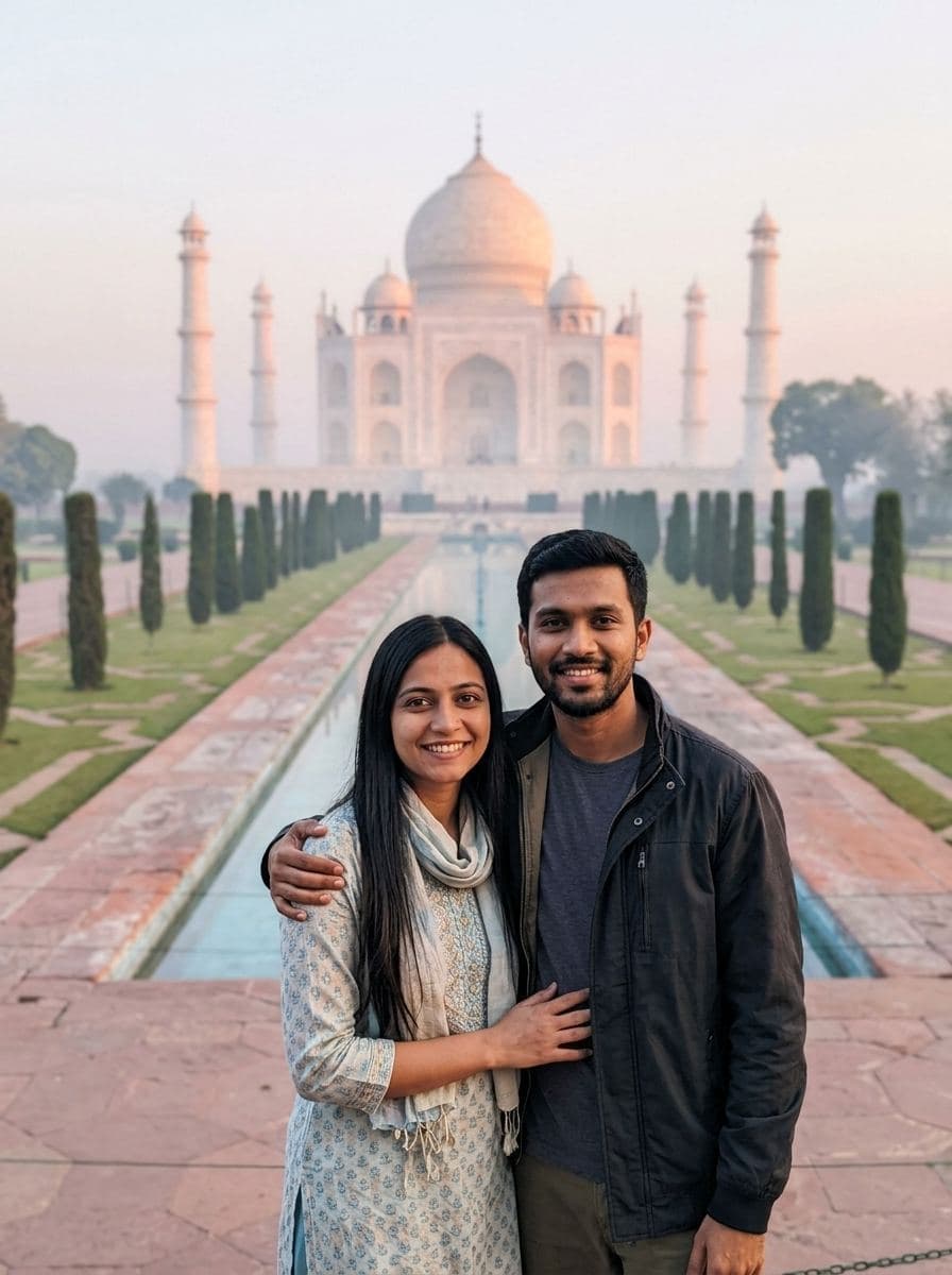 Sunrise at the Taj Mahal