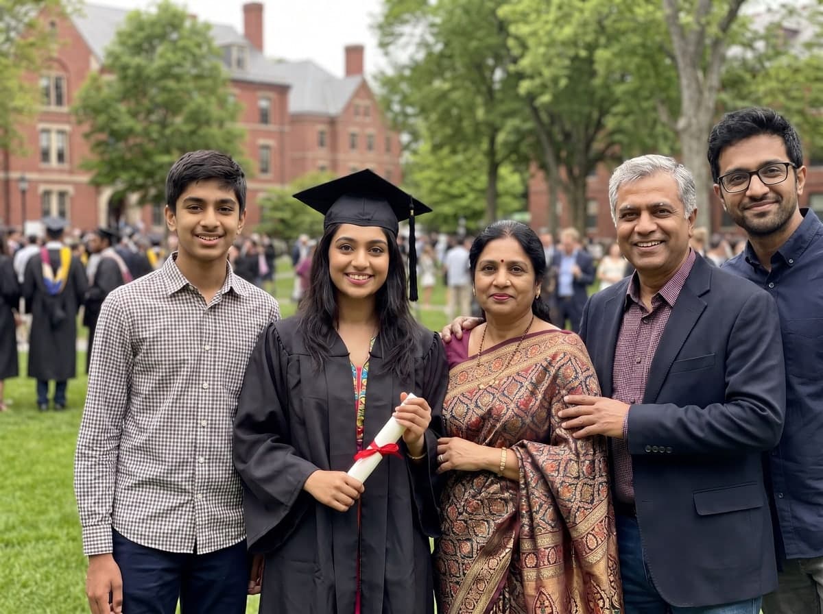 Brother added at the right end of a graduation photo