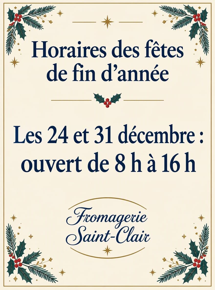 Horaires des fêtes