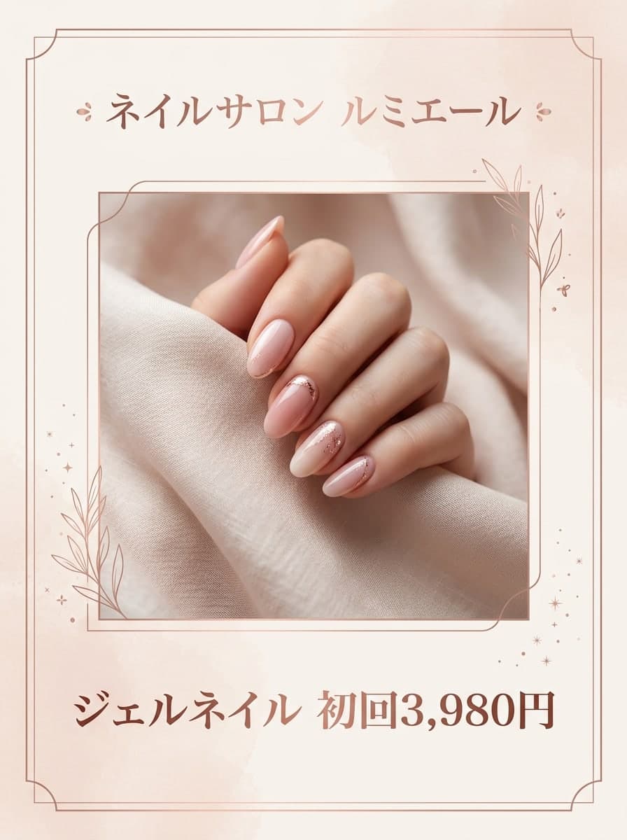 ネイル・美容室: 「ネイルサロン ルミエール」 · 「ジェルネイル 初回3,980円」