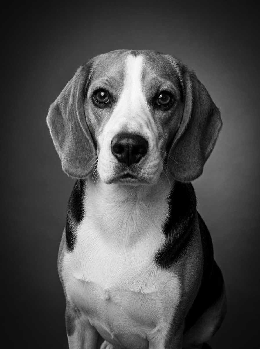 Black & White Editorial · Dog