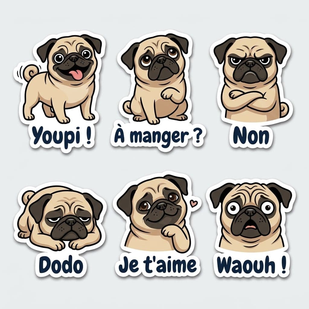 Planche de stickers carlin