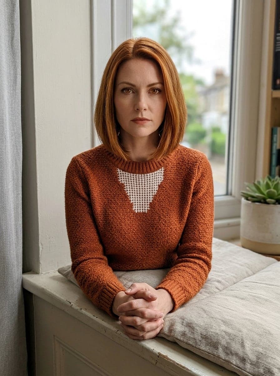 Ginger cat as a woman