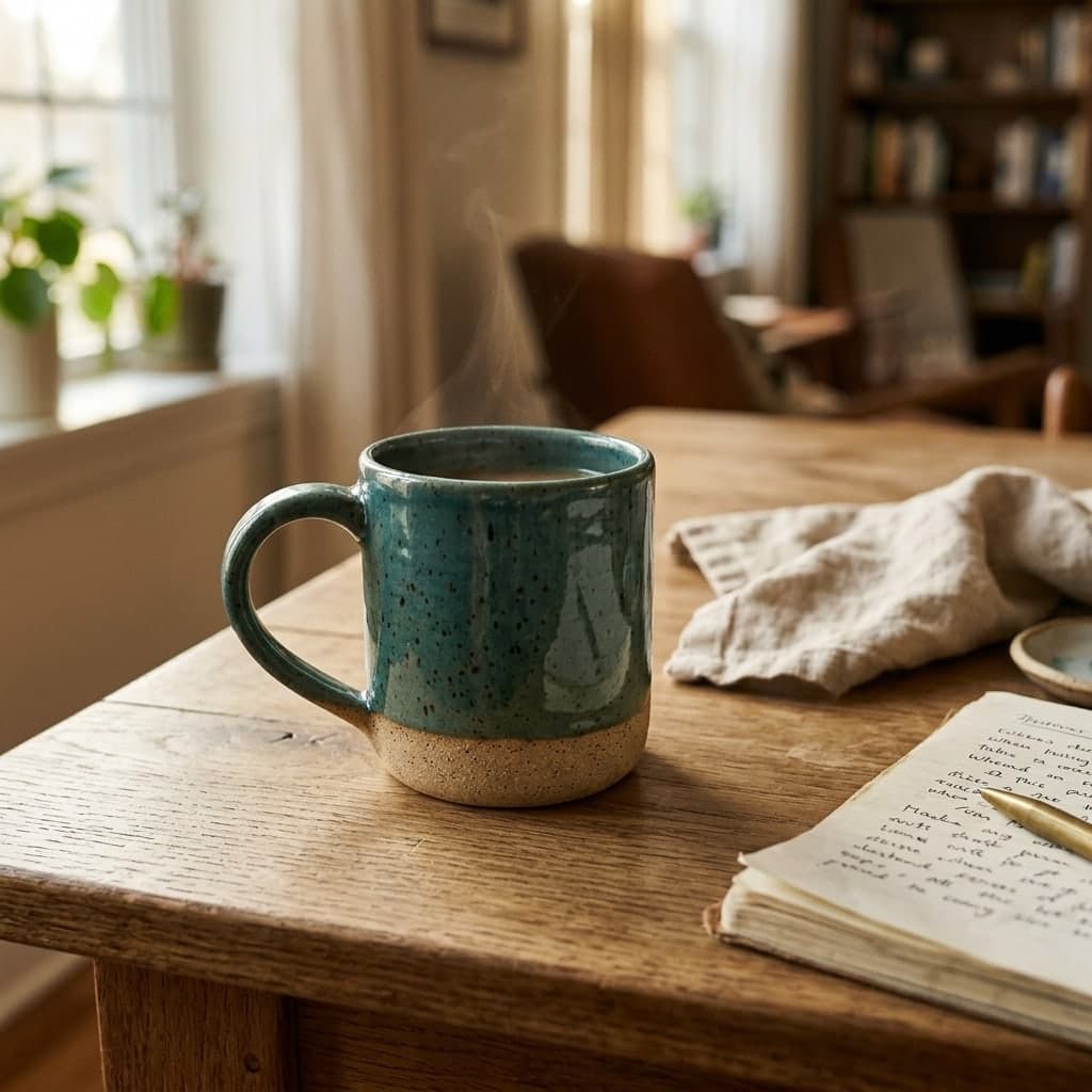 Wooden table, daylight