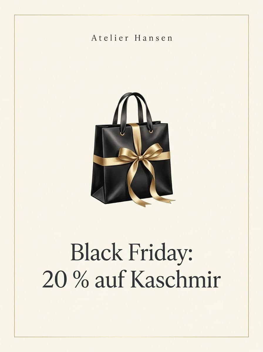 Minimaler Luxus: „Atelier Hansen“ · „Black Friday: 20 % auf Kaschmir“