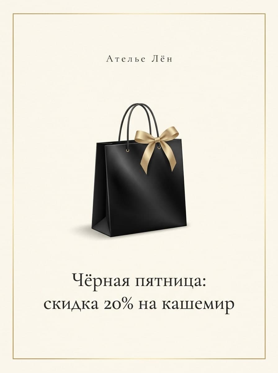 Минималистичная роскошь: “Ателье Лён” · “Чёрная пятница: скидка 20% на кашемир”