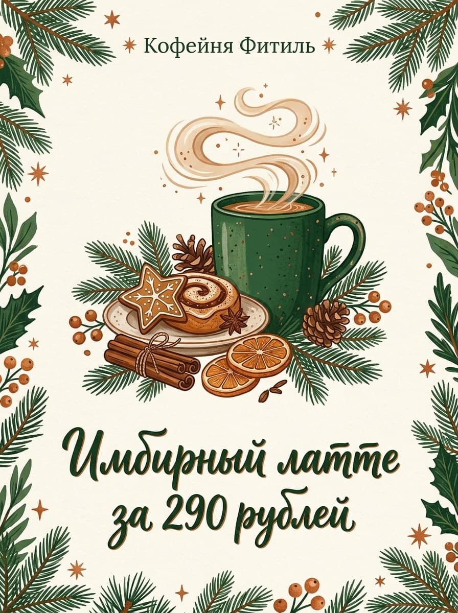 Сезонное предложение кафе: “Кофейня Фитиль” · “Имбирный латте за 290 рублей”