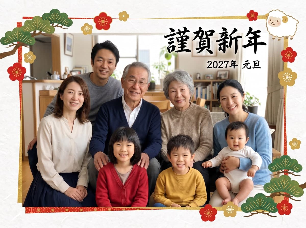 Nengajo 2027, 8 people from 3 photos