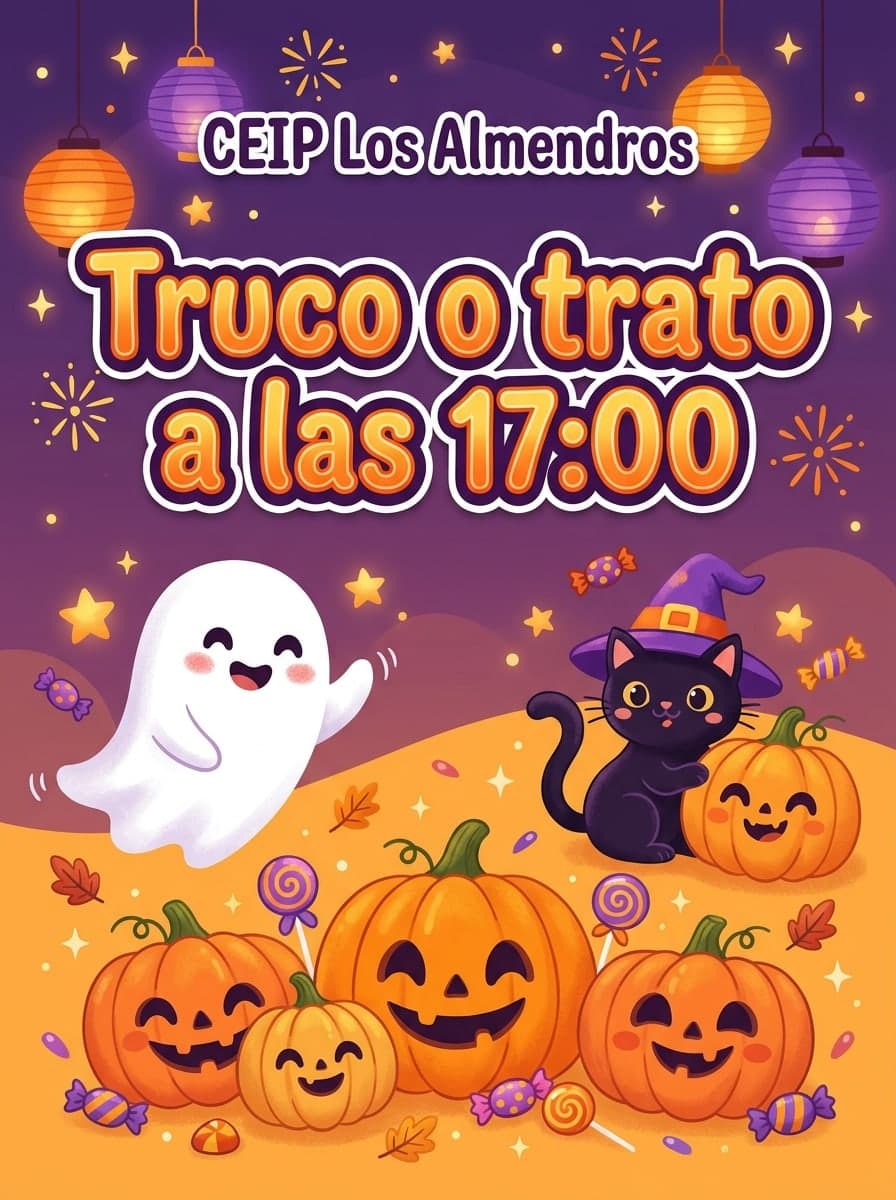 Truco o trato: «CEIP Los Almendros» · «Truco o trato a las 17:00»