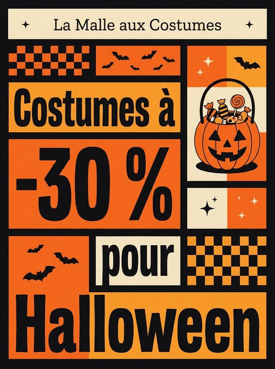 Promo Halloween: « La Malle aux Costumes » · « Costumes à -30 % pour Halloween »