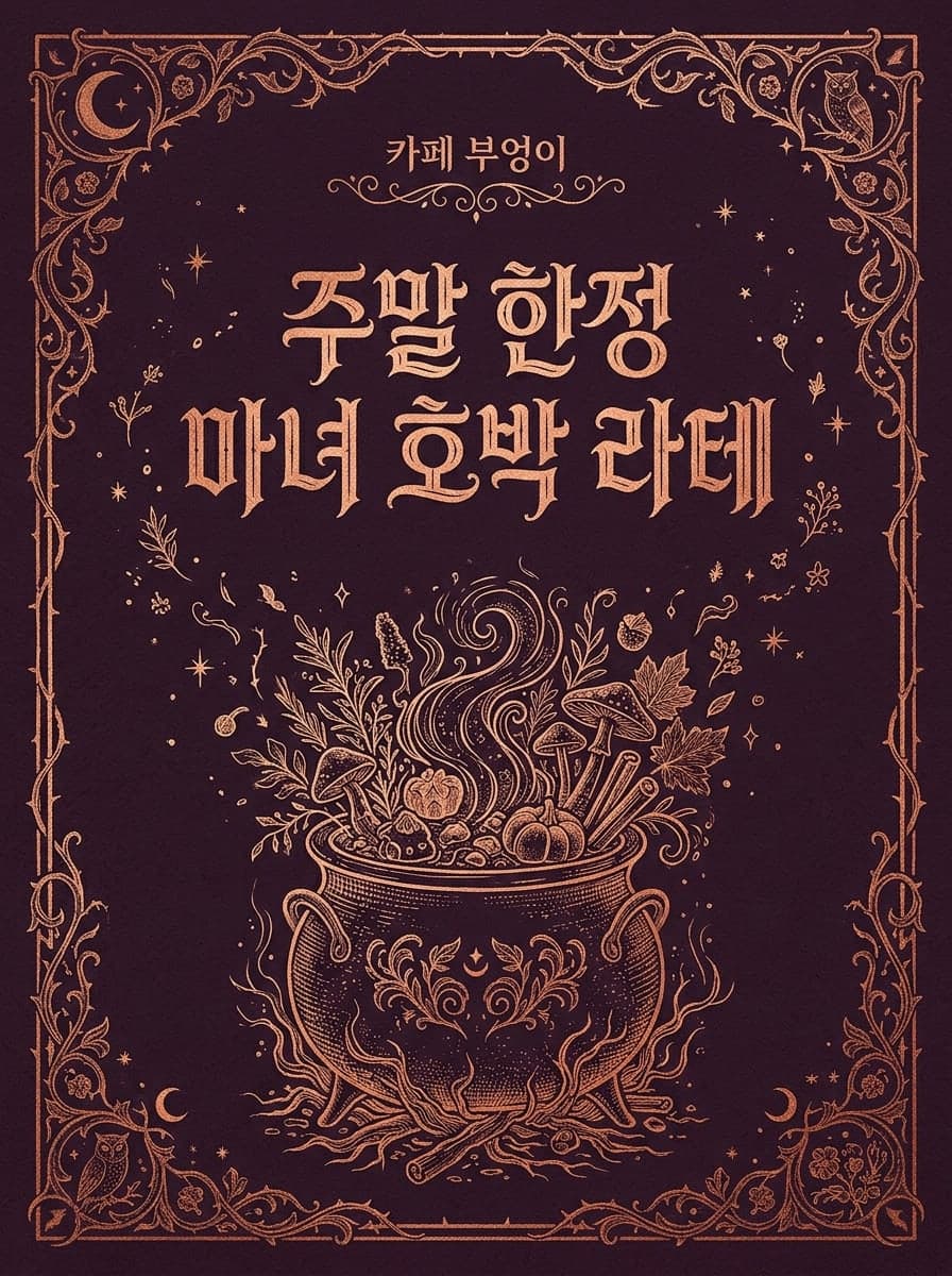 할로윈 한정 메뉴: “카페 부엉이” · “주말 한정 마녀 호박 라테”