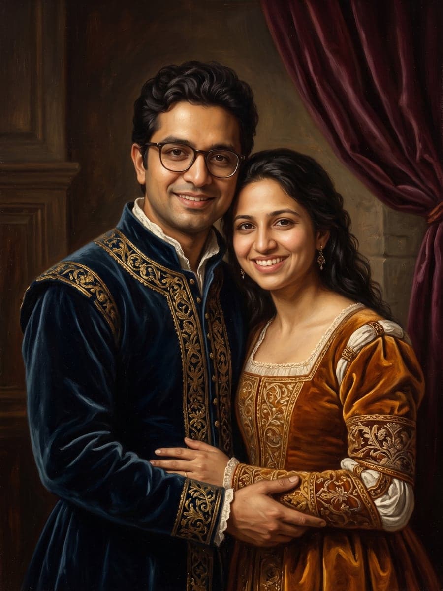 Couple in Renaissance dress