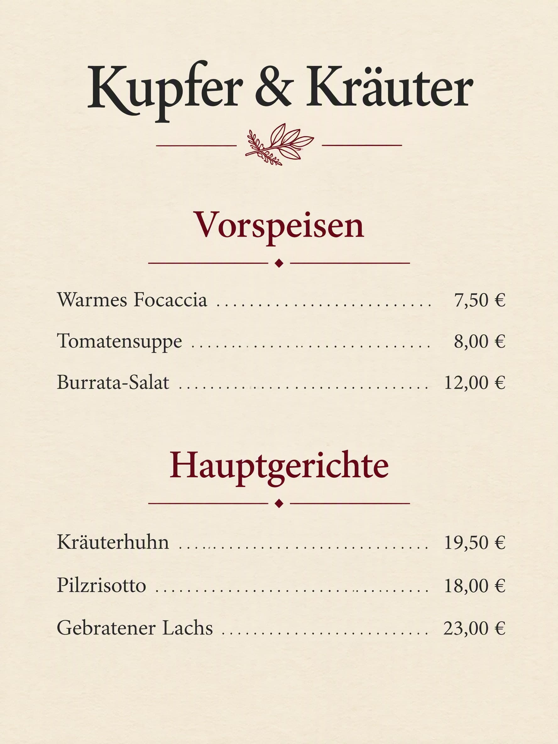 Einseitiges A4