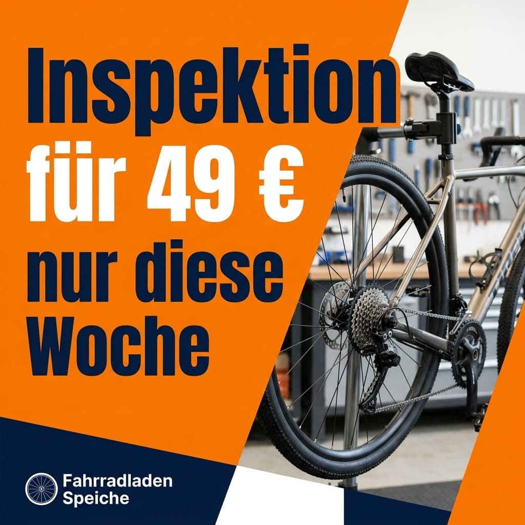 Angebot: „Fahrradladen Speiche“ · „Inspektion für 49 € nur diese Woche“