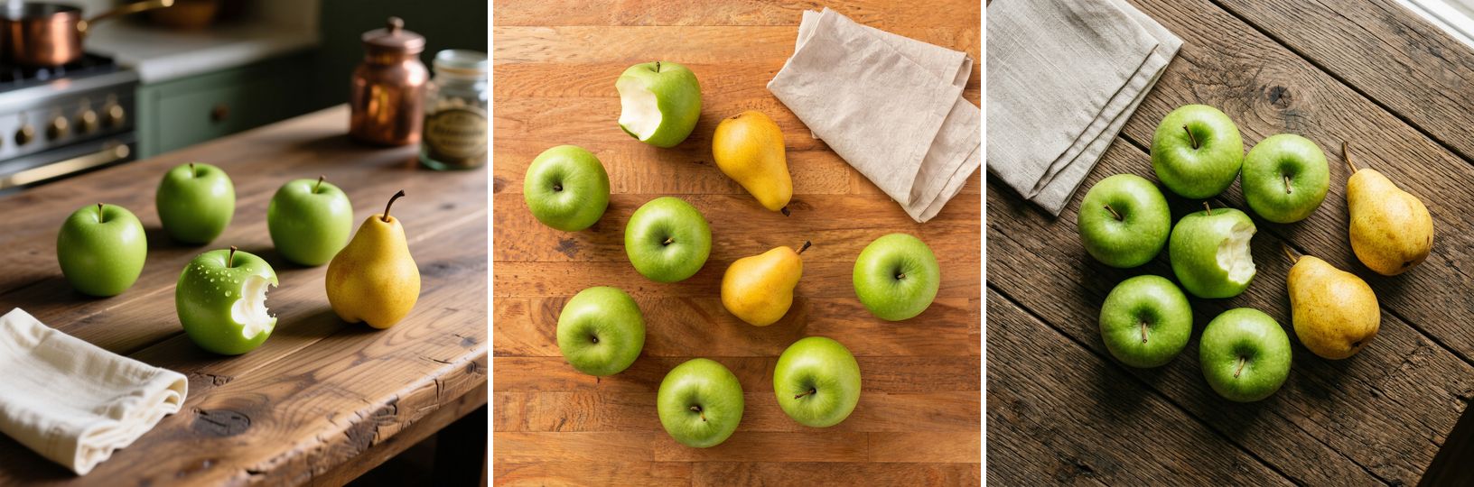 Apple and pear counting test from all three models