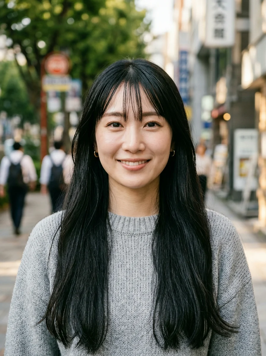 実際の人物写真で見る髪色の変化 変更前 1