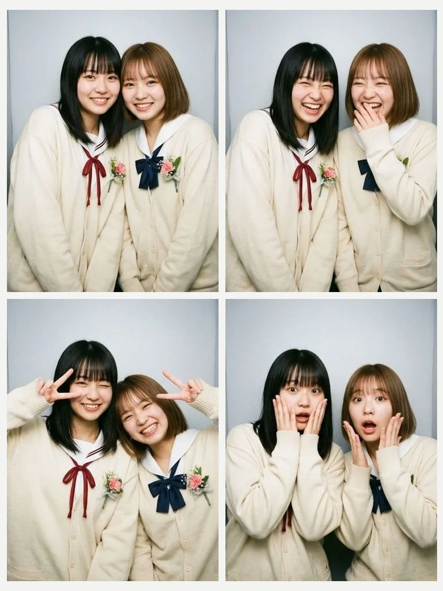フォトブースで作ったプリ 4枚の写真 1