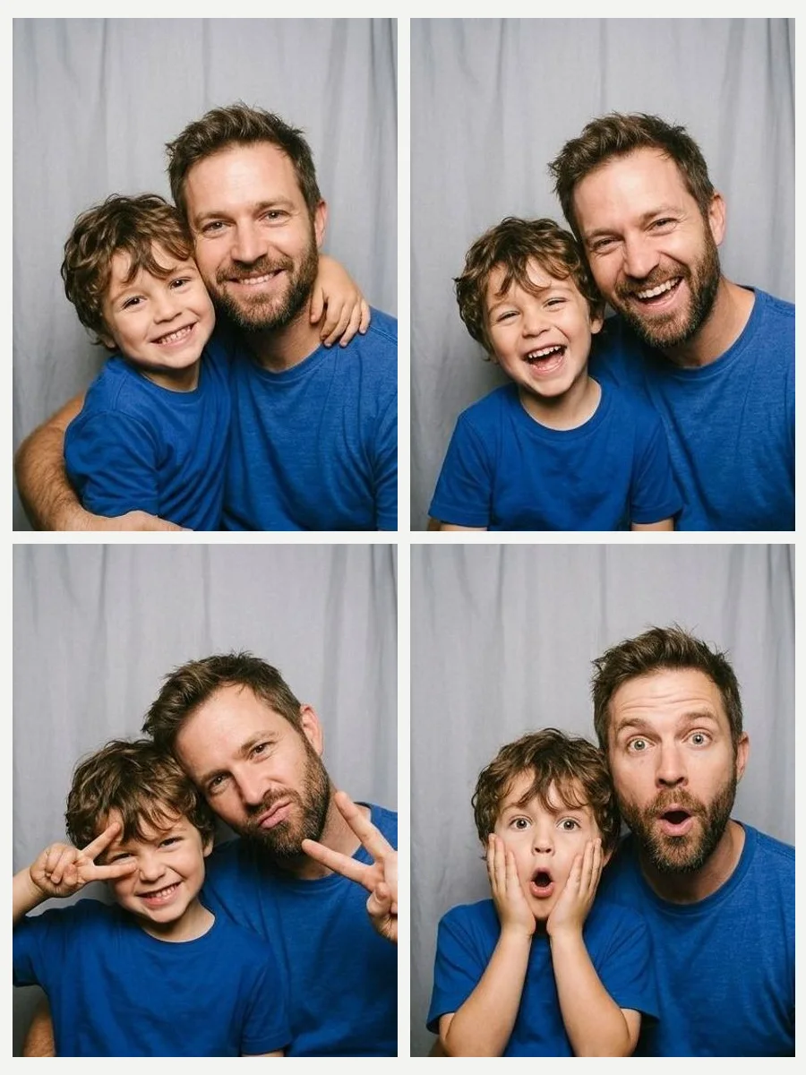 フォトブースで作ったプリ 4枚の写真 4